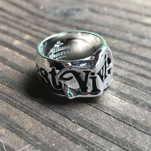 Vivienne Westwood Silver Letters Belt Buckle Ring